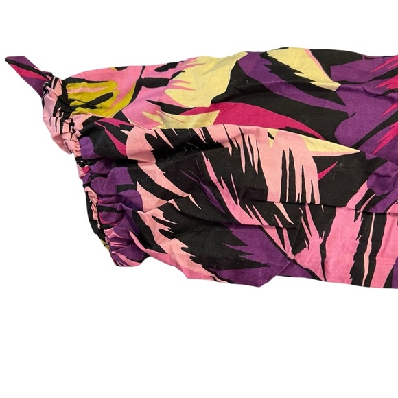 Future Collective x Alani Noelle Tropical Print Halter Crop Top L - Picture 9 of 12